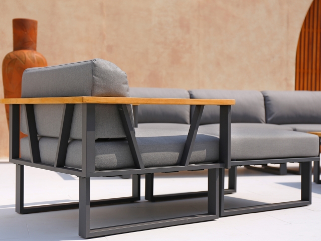 Zebra Gartenm�bel-Set Belvedere graphit - tweed grey