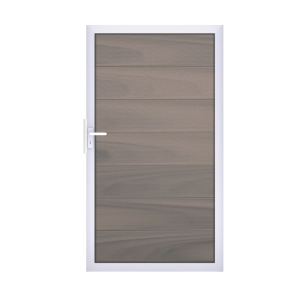 GrojaSolid Grande BPC Steckzaun Universal Tor 100x180cm - BiColor co-extrudiert-Alu-blank EV1 GrojaSolid Grande BPC Steckzaun Universal Tor 100x180cm - BiColor co-extrudiert-Alu-blank EV1