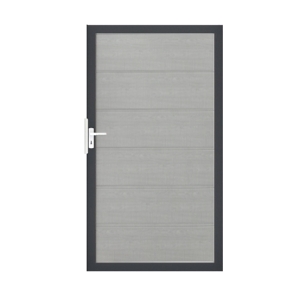 Groja BasicLine Steckzaun Universal Tor 100x180cm Grey Ash Cut DB703