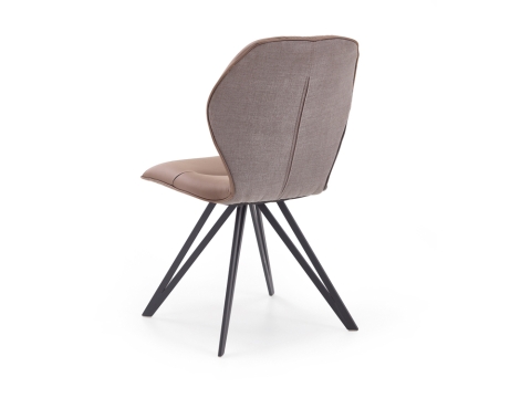 Niehoff Chianti Design-Stuhl Stativgestell Eisen, Leder Napoli stone