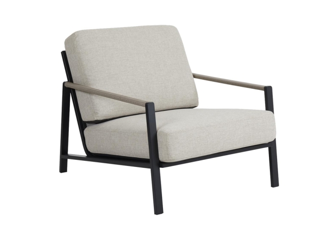 Brafab Lyra Loungesessel, Gestell Edelstahl schwarz, inkl. Polster