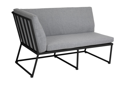 Brafab Vence 2-Sitzer, schwarz-grau, Armlehne rechts 142cm