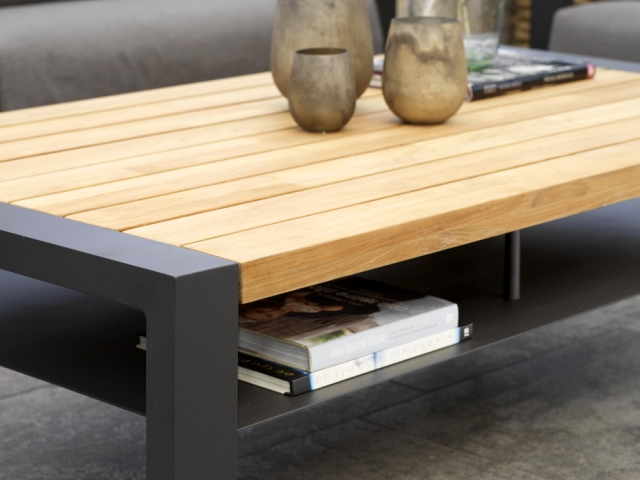 Brafab Amesdale Loungegruppe Aluminium anthrazit, 4-teilig mit Polstern