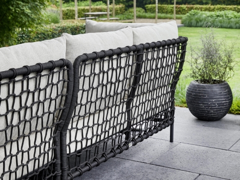 Apple Bee Pure Lounge-Set Rope black ca. 222x282cm