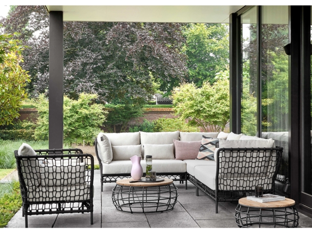 Apple Bee Pure Lounge-Set Rope black ca. 222x282cm