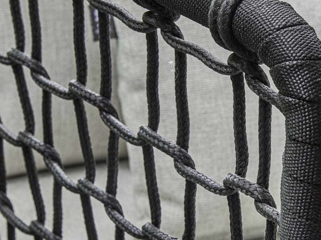 Apple Bee Pure Lounge-Set Rope black ca. 222x282cm