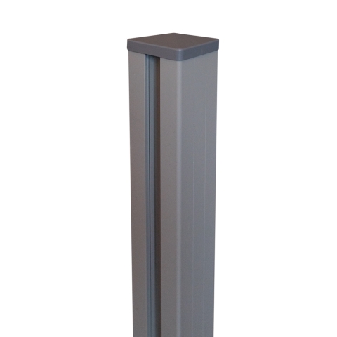GrojaLumino Pfosten 9x9x300cm - silbergrau inkl. Kappe