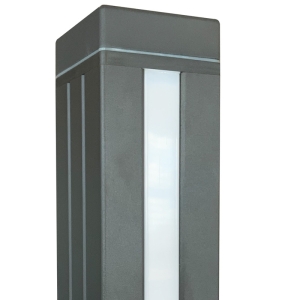 Elephant Modular LED Lichtleiste f&uuml;r Pfosten 68x68mm, mit Solarkappe 180cm