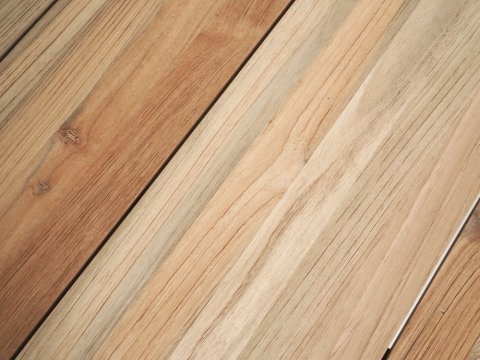 Zebra Derex Tischplatte 100x80cm aus recyceltem Teakholz