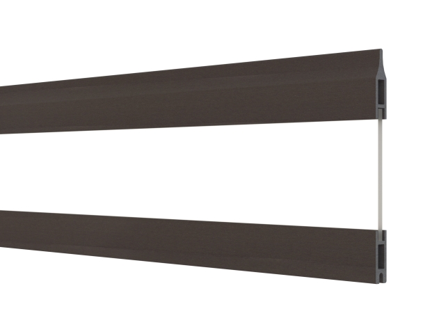 Creativprofil Glas Cremewei� Leiste Hellgrau 15,2x183cm