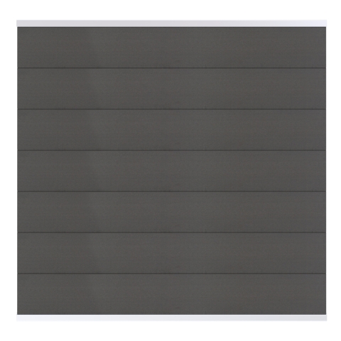 Osmo Multi Fence Elegance B Grundelement 180x180 cm Hellgrau Leiste Silber