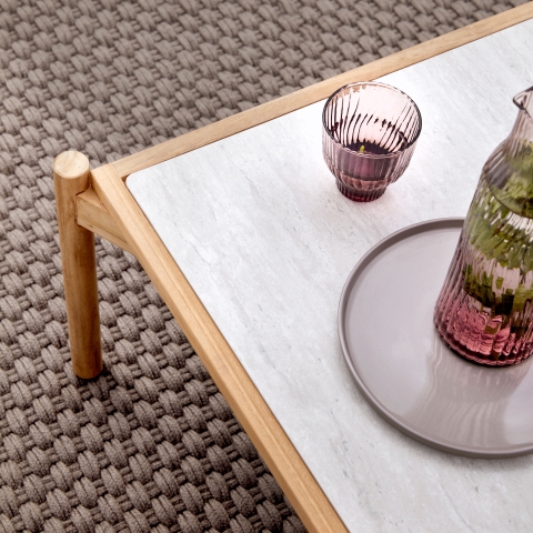 Apple Bee St. Lucia Loungetisch aus Teakholz 128x69x35cm