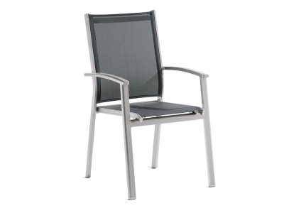 Sieger Lima Stapelsessel 913, Aluminium graphit