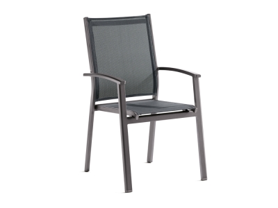 Sieger Lima Stapelsessel 913, Aluminium eisengrau