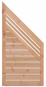 Sichtschutzzaun Abschluss Sina Kiefer L&auml;rchenoptik 51354 90x180/90cm