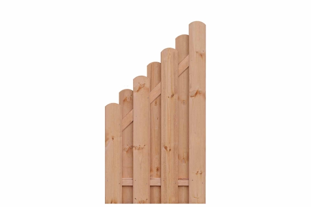 Bohlenzaun rund Kiefer L�rchenoptik 90x160-90cm 51345