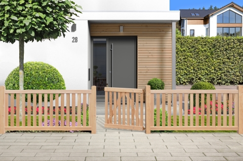 Vorgartenzaun Verona aus L�rche 180x80cm 50335