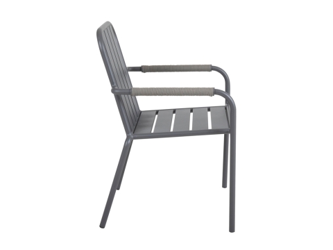 Brafab Innes Diningstuhl, Aluminium anthrazit, stapelbar