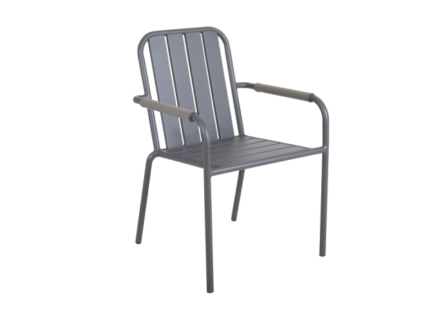 Brafab Innes Diningstuhl, Aluminium anthrazit, stapelbar