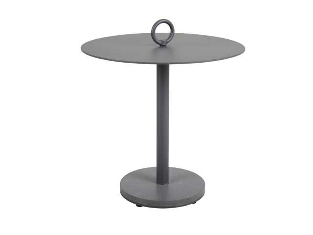 Brafab Niobe Beistelltisch rund 50x48cm, Aluminium anthrazit