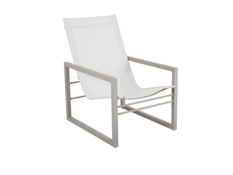 Brafab Vevi Loungesessel Aluminium khaki, off white