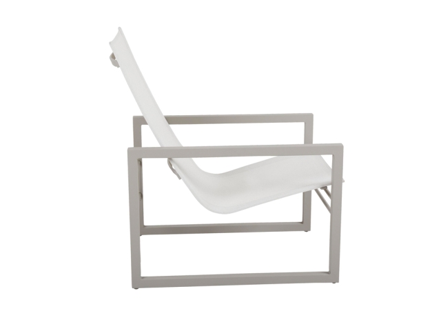 Brafab Vevi Loungesessel Aluminium khaki, off white
