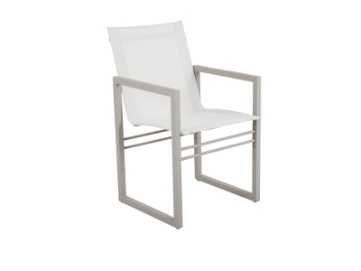 Brafab Vevi Dining Stuhl Aluminim khaki, off white