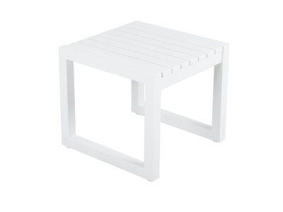 Brafab Vevi Beistelltisch 40x40x35cm Aluminium wei&szlig;