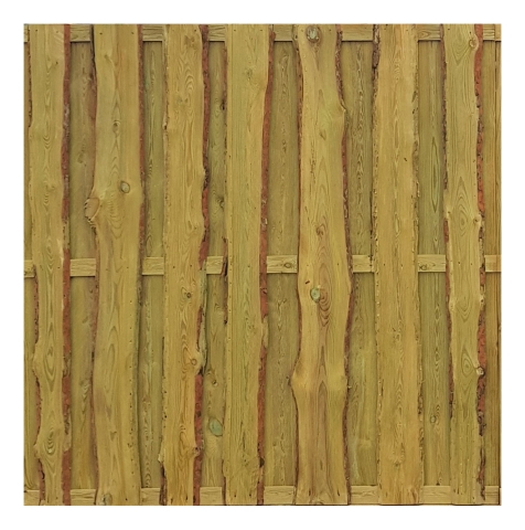 Bohlenzaun Rustic 180x180 cm Kiefer druckimpr�gniert aus unbes�umten s�gerauhen Bohlen