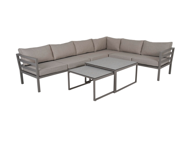 Brafab Weldon-Talance Loungeset 296x226cm, Aluminium khaki, inkl. Polster