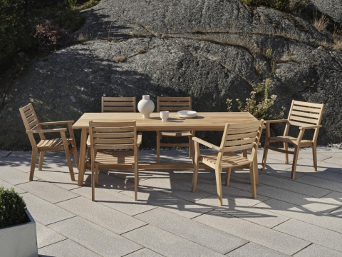 Brafab Keros Tisch 230 x 100cm aus Teakholz natur