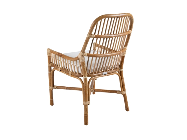 Brafab Vallda Diningsessel mit Armlehnen aus Naturrattan mit Kissen