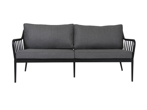 Brafab Coleville 2,5-Sitzer Aluminium schwarz, inkl. Kissen