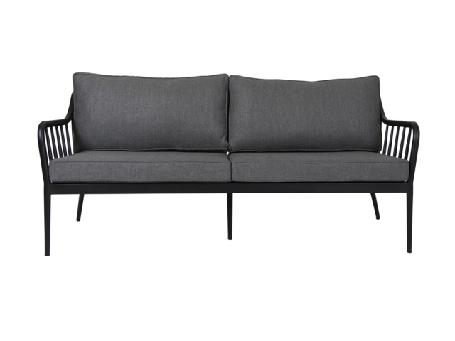 Brafab Coleville 2,5-Sitzer Aluminium schwarz, inkl. Kissen