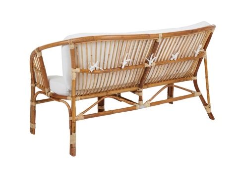 Brafab Astrakan 2-Sitzer Sofa 140cm aus Naturrattan inkl. Kissen