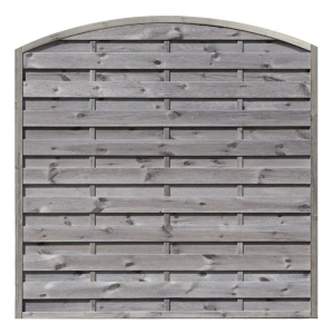 Dichtzaun Kiefer 180x180-160cm Steingrau vorlasiert Rundbogen Dichtzaun Kiefer 180x180-160cm Steingrau vorlasiert Rundbogen