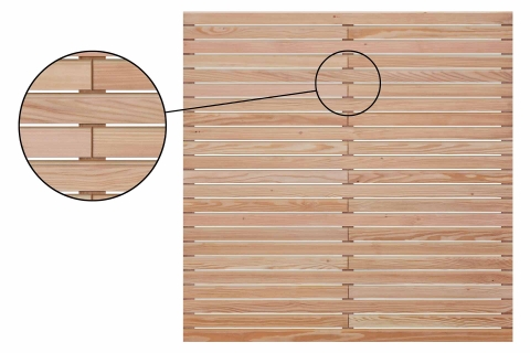 Rhombus Sichtschutzzaun L�rche natur 180x180 cm