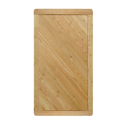 Massivzaun 90x180cm geschlossen L�rche natur