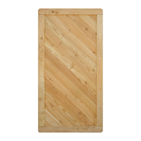 Massivzauntor 100x180cm geschlossen L�rche natur ohne Beschlag