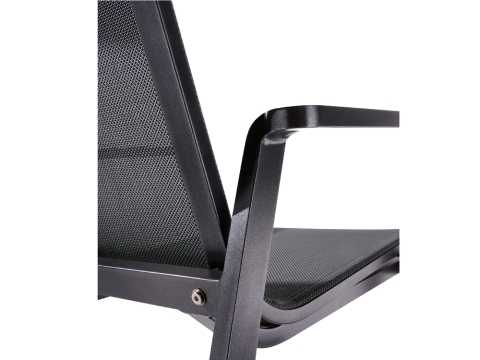 Sieger Malaga Dining-Stuhl Aluminum silbergrau mit Armlehnen