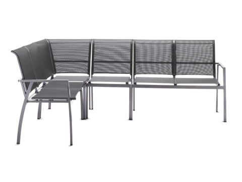Sieger Malaga Aluminium silbergrau Eck-Sitzgruppe - 2