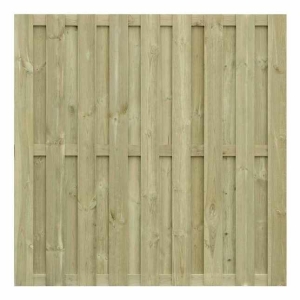 Bohlenzaun Anjo gerade Kiefer kdi gr&uuml;n 180x180cm s&auml;gerauh