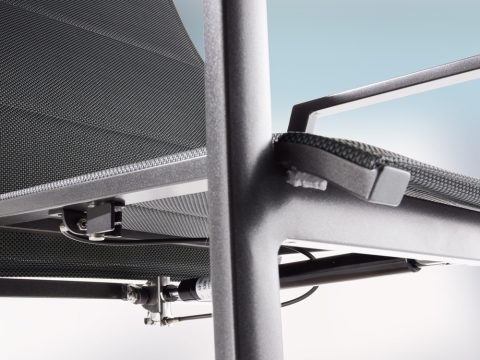 Sieger Navaro Hochlehner stapelbar, Lehne verstellbar, Aluminium eisengrau