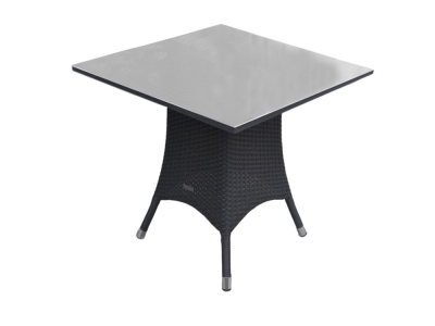 Zebra Mary Tisch 70x70cm, Geflecht Quarz mit Alurahmen