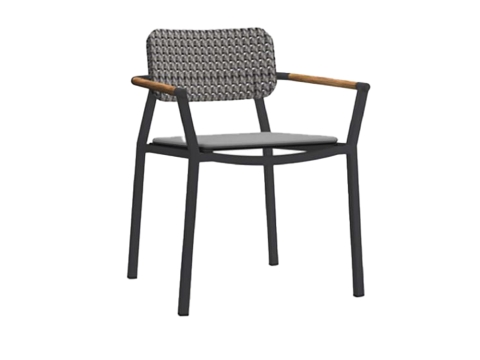 Zebra Yobex Stapelsessel Geflecht arabesque, Aluminium graphit