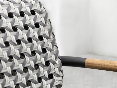 Zebra Yobex Stapelsessel Geflecht arabesque, Aluminium graphit