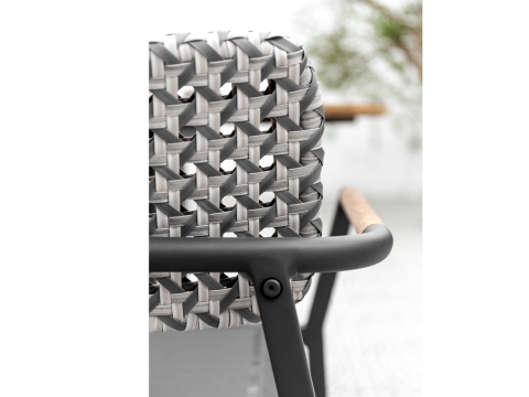 Zebra Yobex Stapelsessel Geflecht arabesque, Aluminium graphit