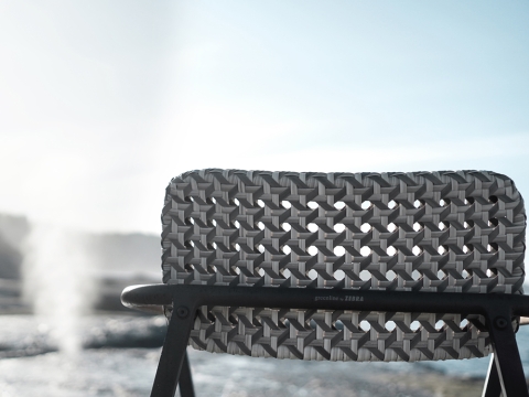 Zebra Yobex Stapelsessel Geflecht arabesque, Aluminium graphit