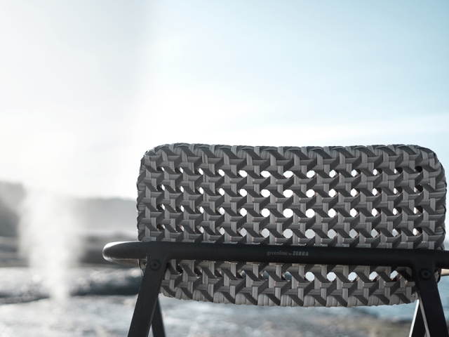 Zebra Yobex Stapelsessel Geflecht arabesque, Aluminium graphit