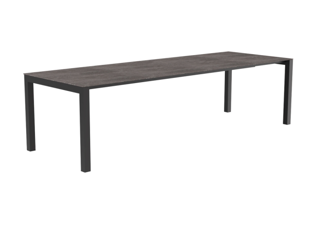 Zebra Ohio Ausziehtisch HPL 220-280 x 95cm Aluminium graphite